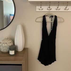 Plunging Low Back Romper